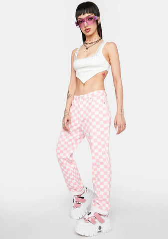 Up For A Challenge Checkered Pants