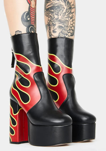 Sizzlin Hot Platform Ankle Boots