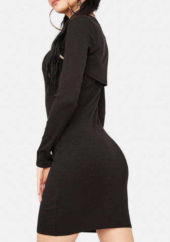 Dark What U Did Last Summer Mini Dress Set