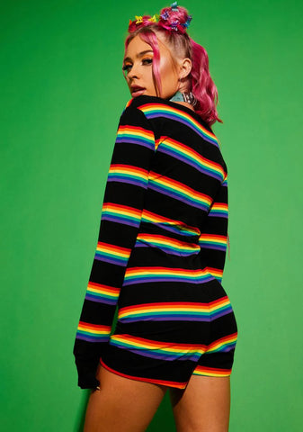 Strutting By Life Rainbow Onesie