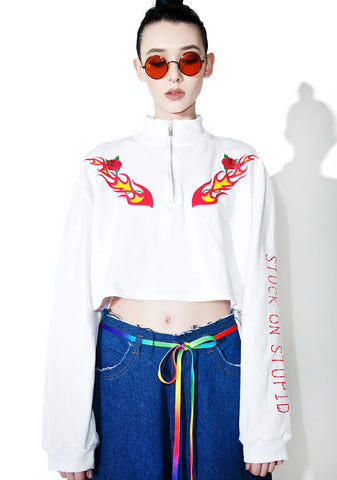 Roses On Fire Long Sleeve Tee