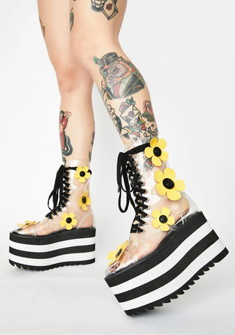 Wildflower Wonderland Clear Boots
