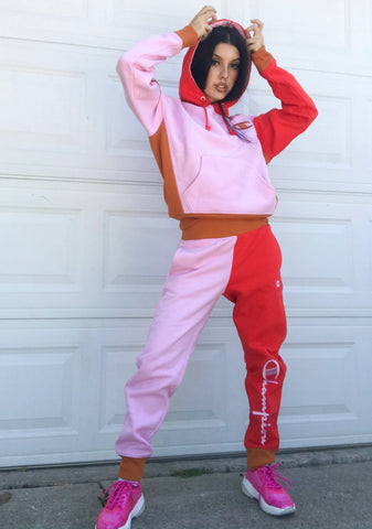 Reverse Weave Colorblock Joggers