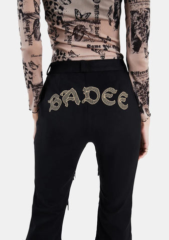 Vegan Suede Tassel Pants