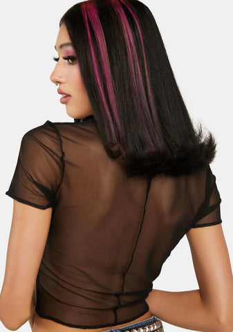 Onyx Jealous Ex Mesh Crop Top