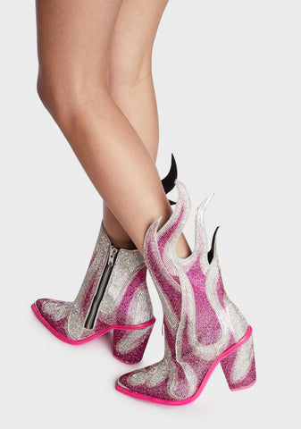 Sheriff Shine Cowboy Boots - Fire