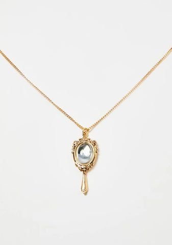 Fairest Diva Mirror Charm Necklace
