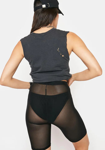 Coming Alive Mesh Biker Shorts
