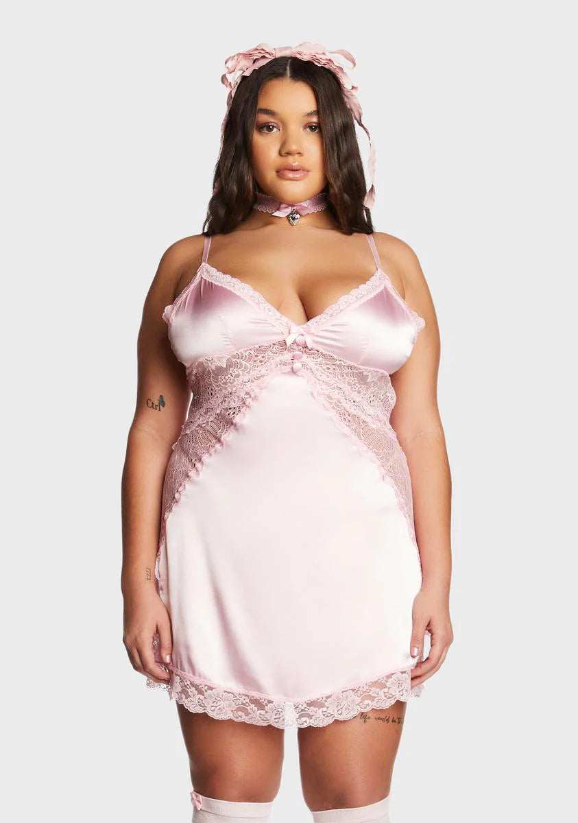 Plus Blush Outdoor Courtship Slip Dress