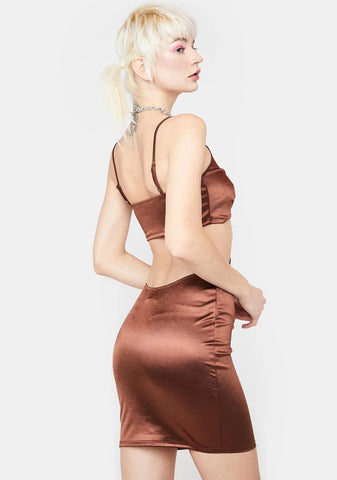 Love Me Down Satin Dress