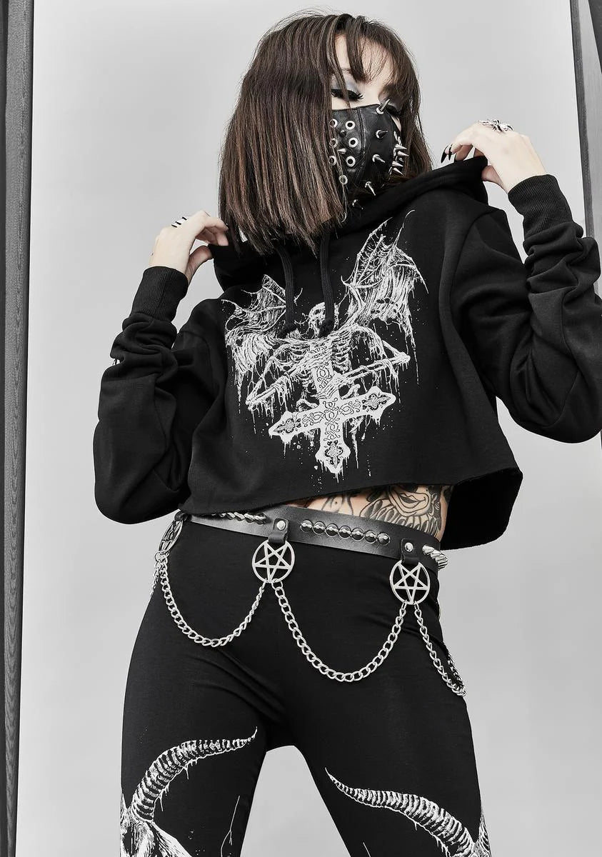 The Devil Inside Crop Hoodie