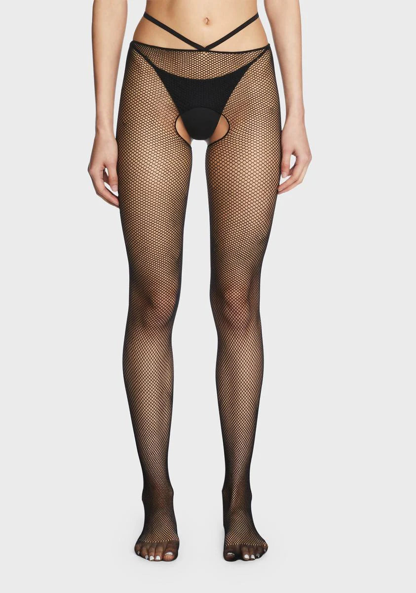 Wave Of Jealousy Crotchless Tights