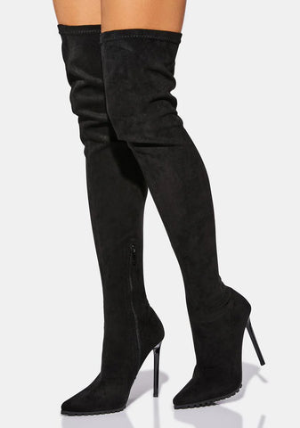 Night Deck The Halls Thigh High Boots