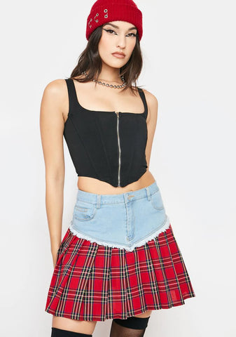 Perwinkle Courtesy Call Pleated Skirt