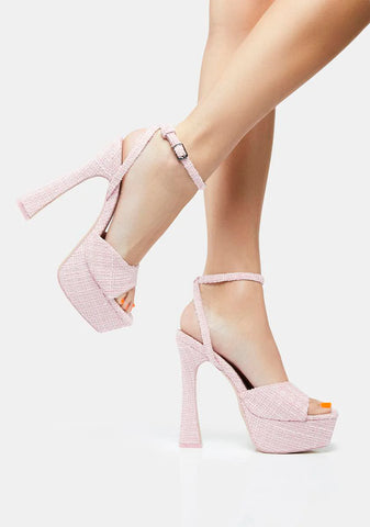 Pink Eliza Platform Heels
