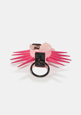 Pink Powerpunk Spiked Cuff