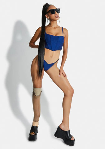 Navy Siren Bikini Top