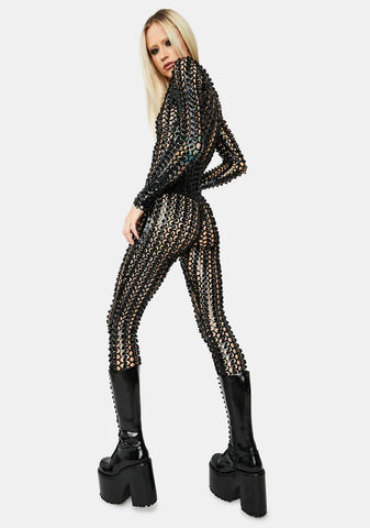 Laser Focus Textured Jumpsuit