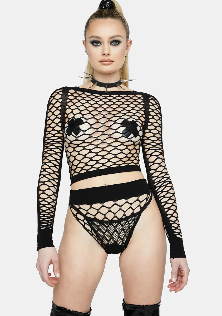 Wicked Electric Bolt Fishnet Set