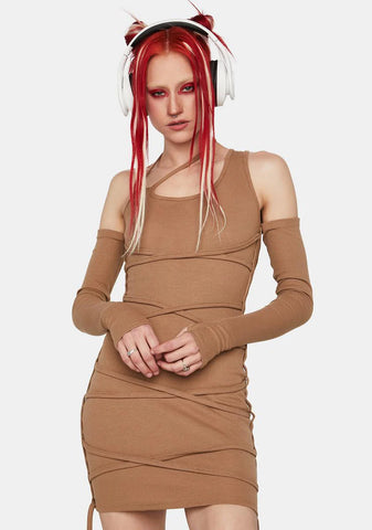 Pixie In Distress Strappy Mini Dress