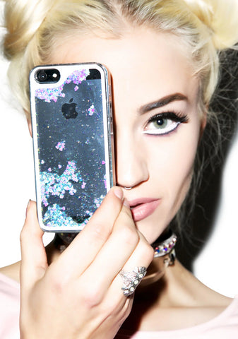 Falling Hearts Glitterfalls iPhone Case