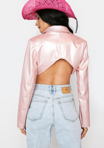 Baby I Am Fearless Cropped Blazer