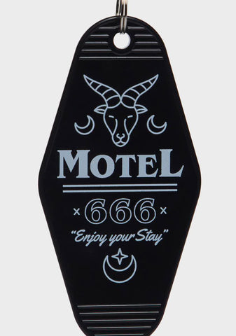 Motel 666 Motel Keychain