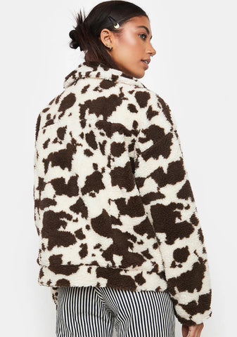 I'm Alive Faux Fur Bomber Jacket