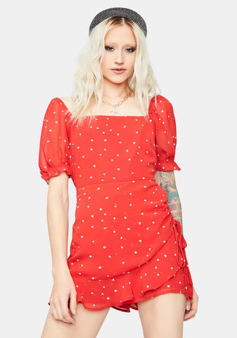 Bye Bye Birdie Polka Dot Wrap Romper