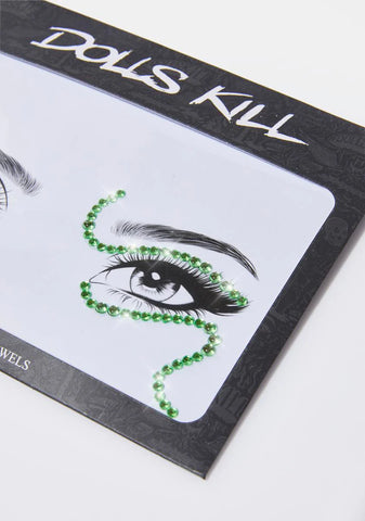 Green Wishful Thinking Iridescent Face Gems