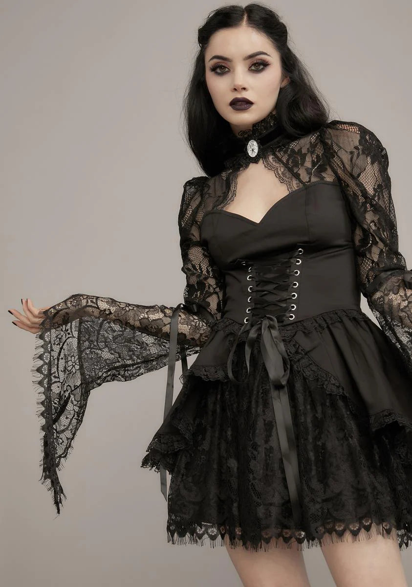 Lights Go Out Lace Mini Dress