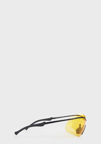 New Pop Yellow Shield Sunglasses