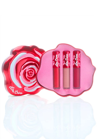 Red Rose Velvetine Gift Set