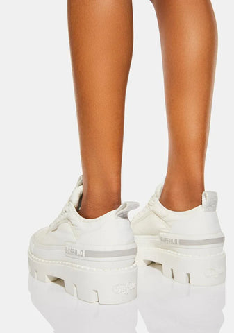 White Raven Lo Platform Sneakers