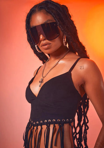 Rodeo Ties Fringe Bra Top