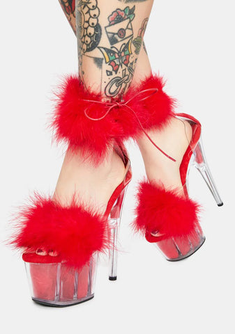 Red Adore Platform Heels