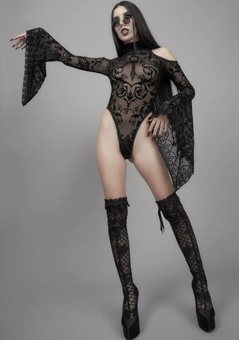 Midnight's Embrace Mesh Bodysuit