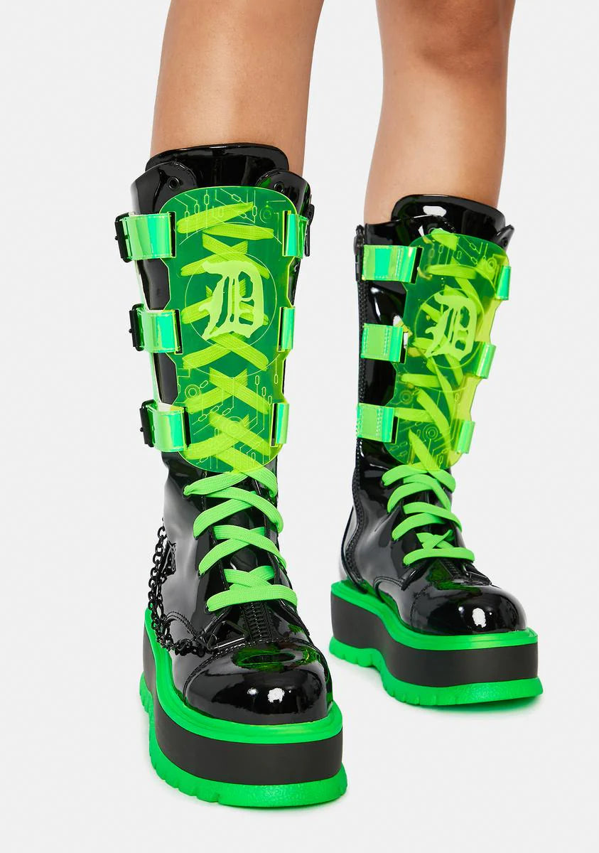 Slime Monster UV Reactive Boots