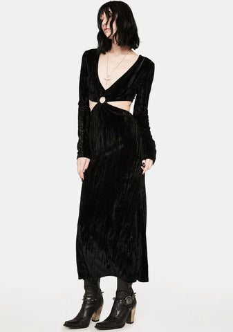 Lunar Embraces Velvet Maxi Dress
