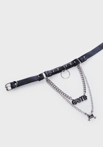 Endless Dark Layered Choker