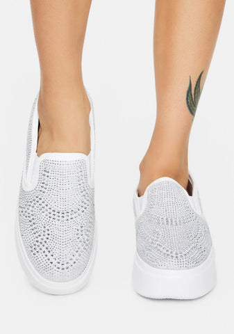 Silver Where It Begins Platform Sneakers