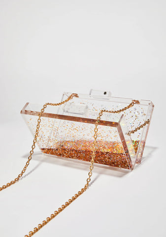 All That Glitterz Clear Clutch