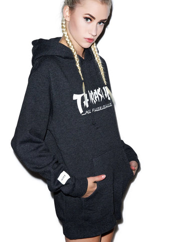 HUF X Thrasher Asia Tour Pullover Hoodie - Light Gray