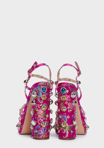 Annie Embellished Platform Heels