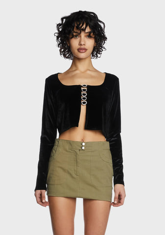 Velvet Crop Top