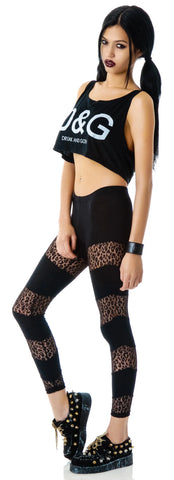 Drunk and Goth Cropped Tank Top - Black