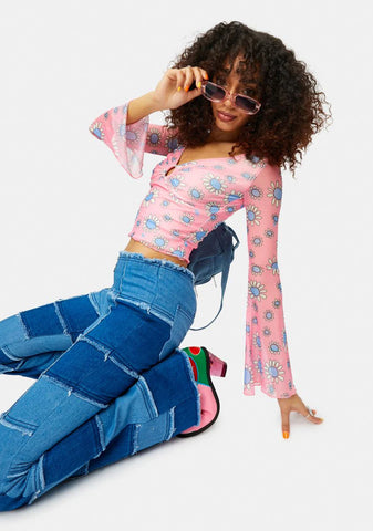 Mellow Mindset Mesh Crop Top