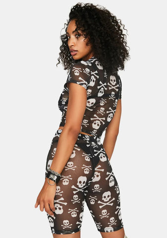 Skull Crusher Biker Shorts