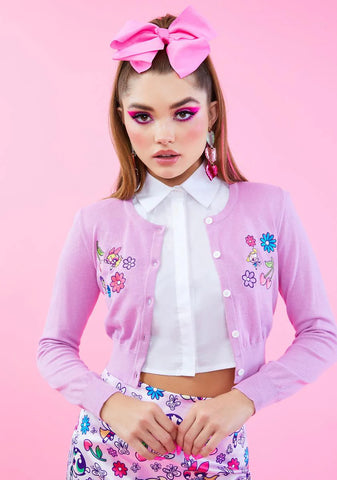 Little Angels Embroidered Cardigan