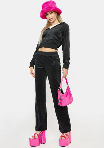 Liquorice Classic Velour Track Pants